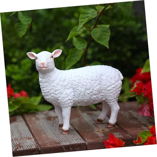 Mouton en résine solide GALPADA statue résistante aux intempéries - 8
