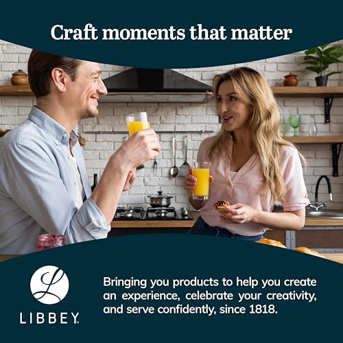Libbey Province 24-Piece Glasses Drinking Set, Ideal Dining Glassware Sets, Glass Tumbler Set with Lines, Dishwasher Safe Glass Sets For Drinking by Libbey - Image 6