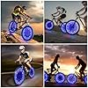 flintronic Bike Spoke Lights, 2Packs Tire Flash Lamp LED Neon Wheel Flashing Lights Cycle Lights, Waterproof 3 Blinking Modes, Bike Accessories for Adults and Kids (Colorful+Blue+Pink) #3