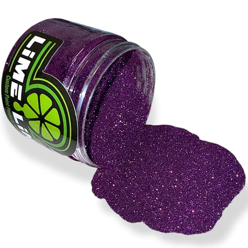 LiME LiNE Sprayable Metal Flake Paint Additive: Solvent Resistant Glitter for Automotive Custom Painting (Purple)