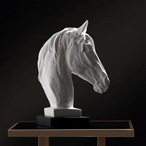 Miniatura 2 de Estatua de cabeza de caballo Escultura de busto de caballo Estatua animal Estatua de piedra arenisca Cabeza de caballo Escultura