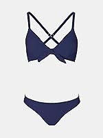 Vista 5 de CUPSHE - Conjunto de bikini de dos piezas para mujer, estampado floral y detalle de nudo de conejo