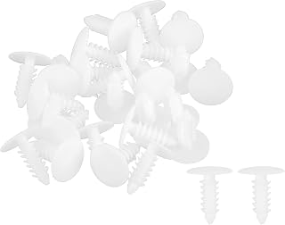 X AUTOHAUX Clips de remache universales de 5 mm, color blanco, 30 unidades