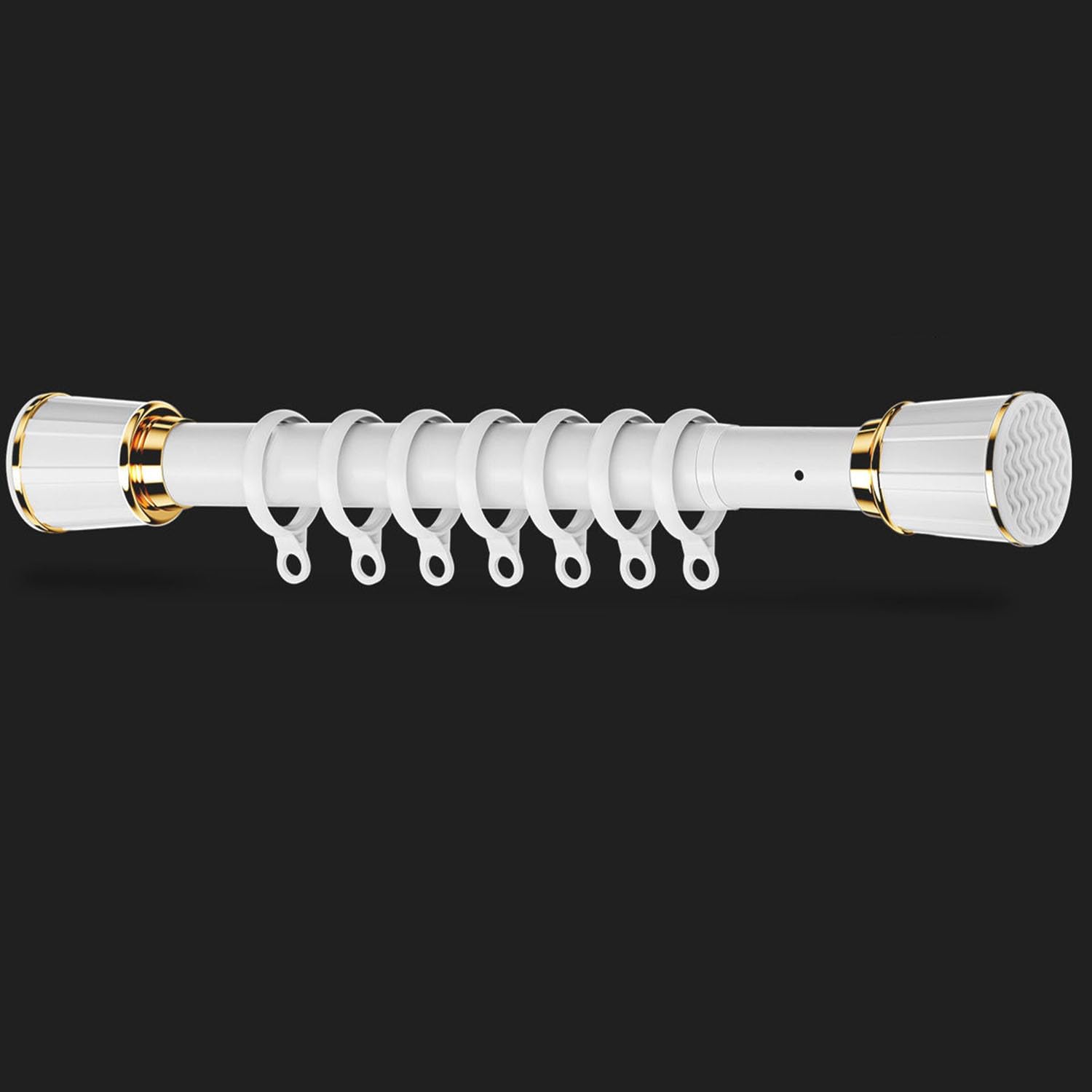GLDYTVF Adjustable No Drill Curtain Rod 40500CMShower Rod forBathroom Room Divider & Closet White Black Gray (1.6m2.5m)
