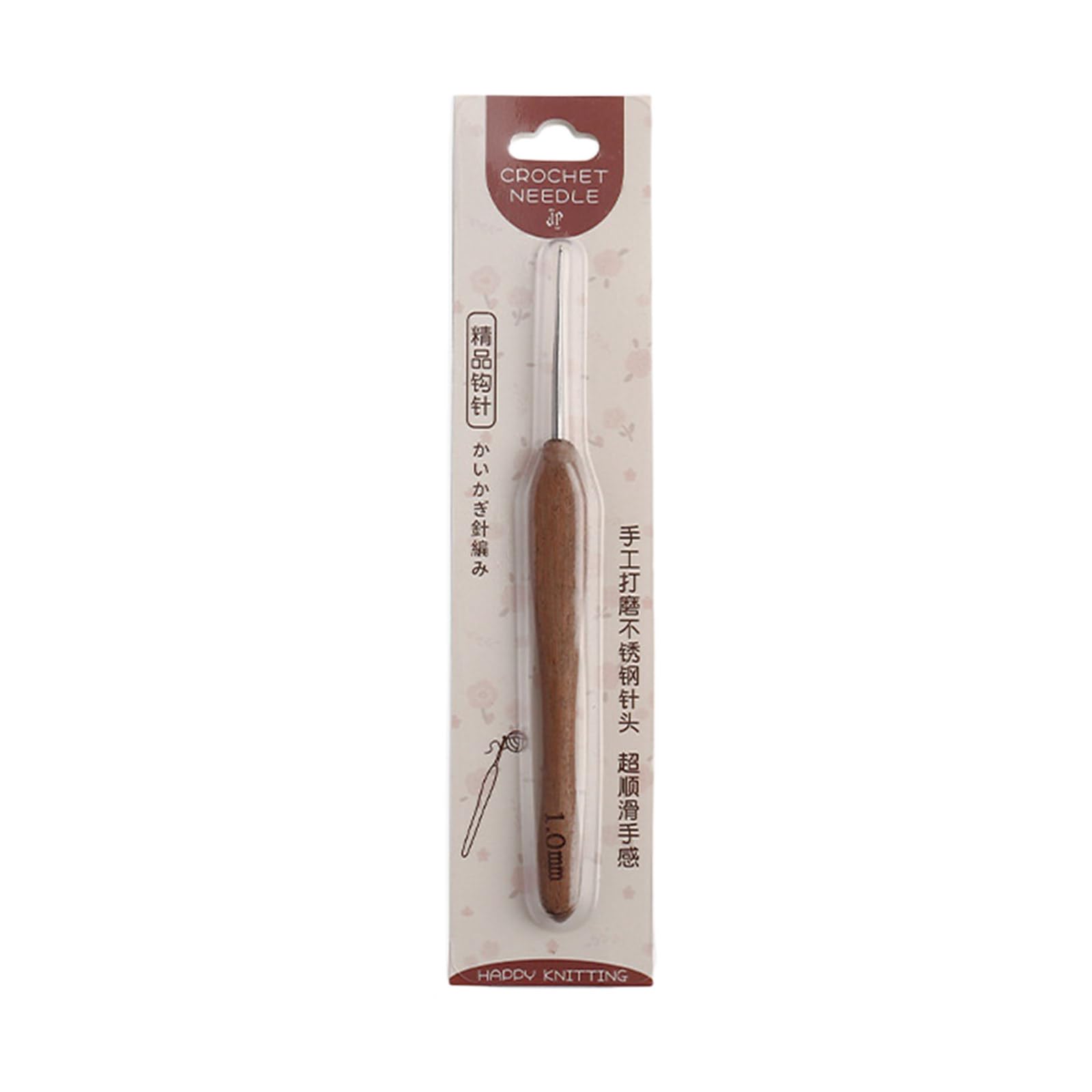 Oxxggkao Stainless Steel Crochet Hook Wooden Handle Needle Beginner Yarn Craft Tool for Knitting Crocheting Craft Wooden Handle