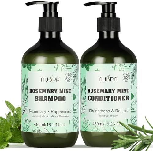 Rosemary Mint Strengthening Shampoo and Conditioner Provide Nourishment Reduc...
