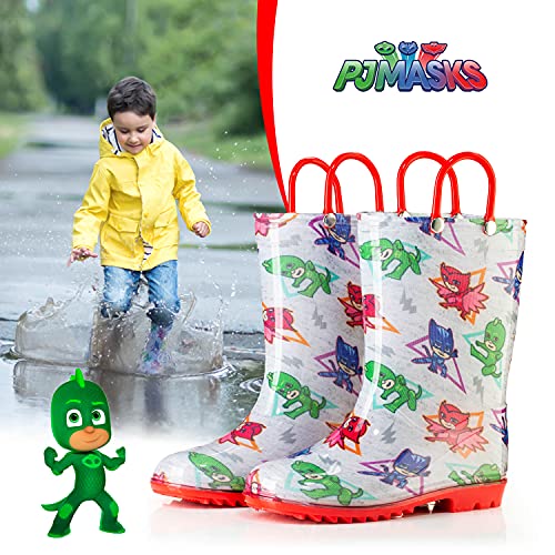 Pj Masks Boys Character Printed Waterproof Easy-On Handles Pvc Rain Boots - Size 10 Toddler #TOP22
