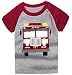 Little Boys Short Sleeve Fire Truck Tee Cotton Toddler/Infant Kids Casual T-Shirt 3t