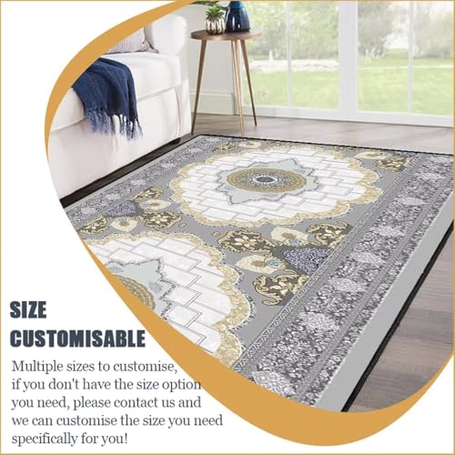 Alfombra gris vintage para cocina y pasillo largo de pelo corto 6