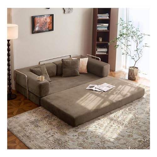 Ghygetrich Puff Cama, Sofa Comprimido Sofa Cama Plegable Sofa 3 Plazas Oferta Sofa Modular Sofas Cama Sofa Espuma Comprimida Coffee Brown 150 * 100 * 70cm