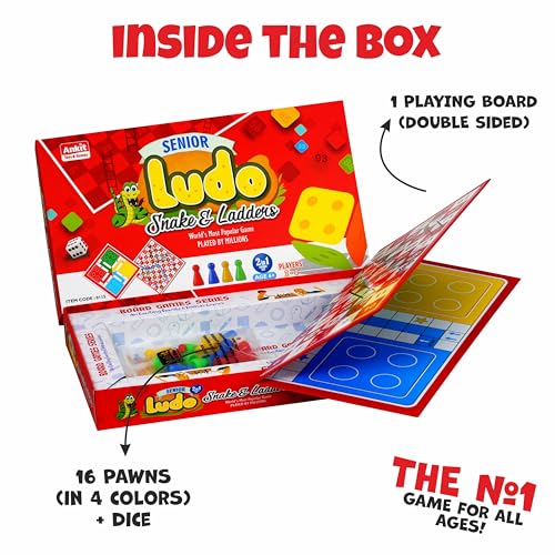 Ankit Toys & Games Ludo y Serpientes y Escaleras 2en1 miniatura 5