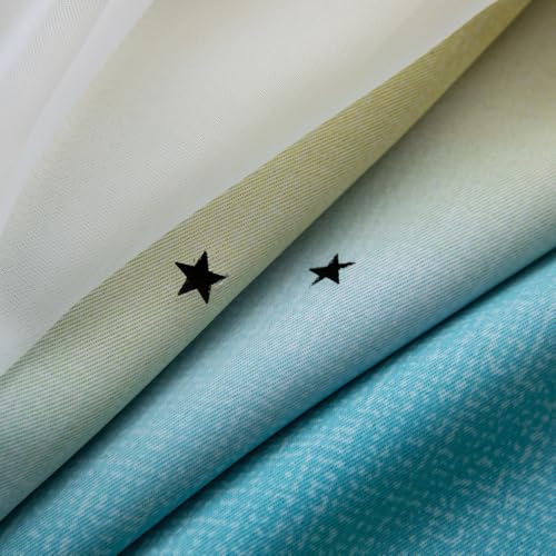 Cortina opaca verde de alta densidad textil y confección perforada elegante 8