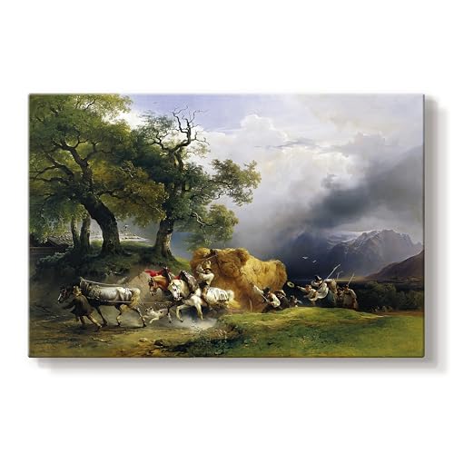 Friedrich Gauermann | Horses And Harvest | Abstract Art Work | GAL088