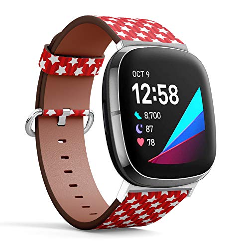 Correa de cuero para Fitbit Versa 3/4 y Sense Q-Beans miniatura 2