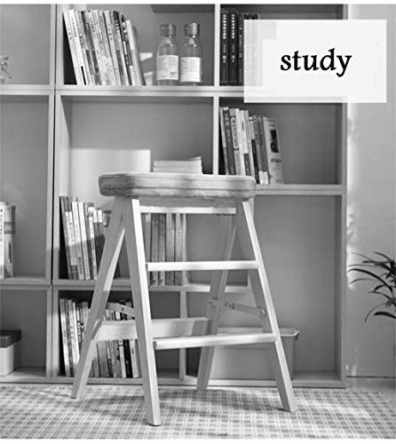 Escalera plegable para biblioteca y cocina con taburete multifunción verde 7