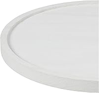 Vista 6 de iDesign - Organizador renovable de madera de Paulownia para tocadiscos, 10.5 x 1.19 x 10.5 pulgadas, color blanco lavado