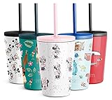 Simple Modern Disney Water Bottle for Kids Reusable Cup with Straw Sippy Lid Insulated Stainless Steel Thermos Tumbler for Toddlers Girls Boys 12oz Tumbler Minnie Mouse Sprinkles
