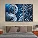 TUMOVO 3 Pieces Canvas Wall Art - Robot Pictures for Home Wall Decor AI Intelligence Canvas Painting Wall Art Big Data Analysis Artwork Giclee Gallery-wrapped Framed Ready to Hang, 60