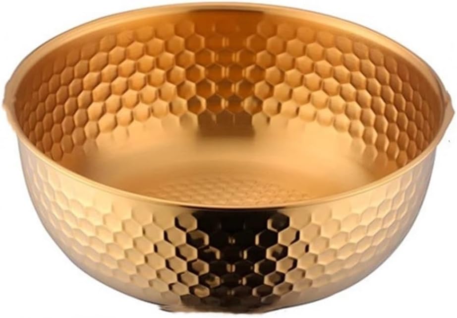 Mixing Bowls Stainless Steel Salad Bowl Baking Cooking Bowl Nesting Set for Food Prep(Colour 5)