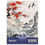 Rompecabezas para Adolescentes De 1000 Piezas Village Japan Rompecabezas para Adultos Juguetes Antiestrés Decoración De Pared Interacción Entre Padres E Hijos 52x38cm/1000pcs