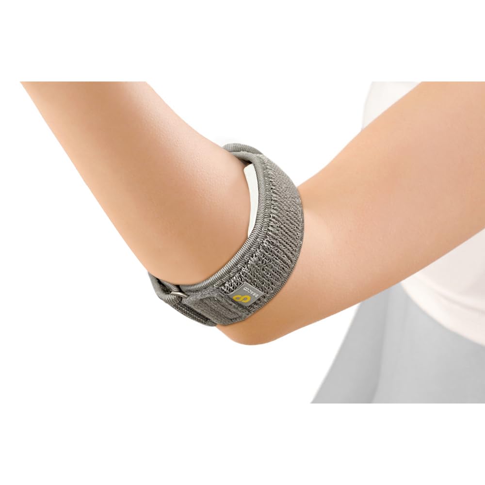 Bracoo Elbow Brace for Tendonitis & Pain Relief – Tennis & Golfer’s Elbow Strap with Forearm Compression Support for Men & Women, Workout, Weightlifting, Sports – EP40