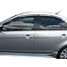 Window Visors Compatible with 2008-2017 Mitsubishi Lancer, Wind Deflector Rain Sun Guard Slim Style Tape On - Smoke Tint by IKON MOTORSPORTS, 2009 2010 2011 2012 2013 2014 2015 2016