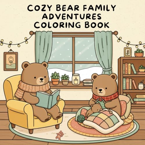 Cozy Bear Family Adventures: Cute & Cozy Coloring Fun with the Happy Bear Family for All Ages