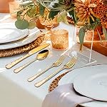 Stapava 36-Piece Gold & Silver Flatware Set with Steak Knives for 6, Mirror Polished, Dishwasher Safe - Image 7