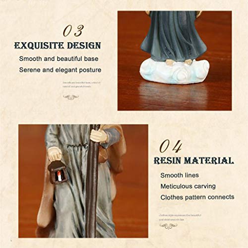 Yowein Nativity Set Holy Family Nativity Scene Figurine - Manger Scene Christmas Indoor Decorations - Silent Night Nativity Stable Set (C) #TOP6