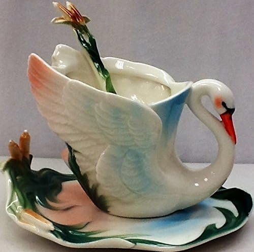 Alii Tea Cup Set of 3 PCS Swan Bird Design