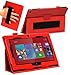 Produktbild Navitech Rotes Faux Leder Case Cover mit Stand für das Nokia Lumia 2520 10.1 Windows Tablet