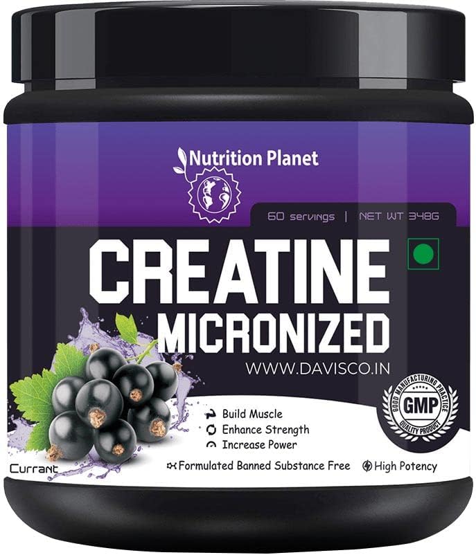 Micronized Creatine Monohydrate Powder(Black Currant, 348 grams / 0.76 Lb, 60 Servings)