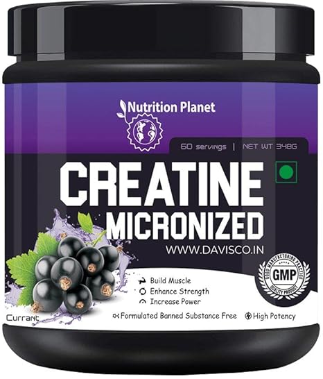Nutrition Planet Micronized Creatine Monohydrate (Black Currant,Pack of 348g powder)