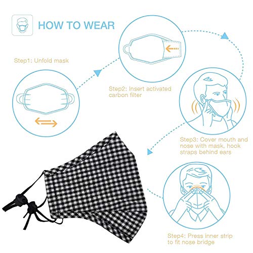 Image of VRITRAZ Print Reusable Washable PM 2.5 Anti Pollution Activated Carbon Dust Face Mask with Breathing Valve