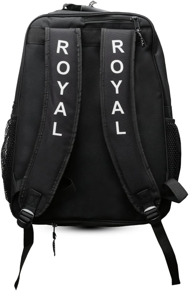 Royal Field Hockey Backpack, Black and Blue, Multi-Compartment Sports Equipment Bag