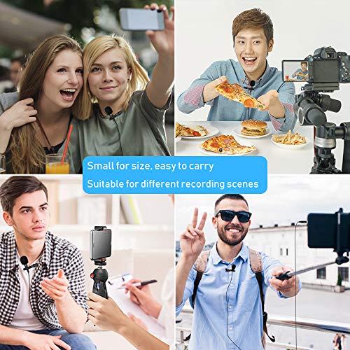 Pop Voice 12.8 Feet Lavalier Lapel Microphone Professional Grade Omnidirectional Mic Condenser Small Mini Perfect For Recording Podcast Pc Laptop Android Iphone Youtube Interview Asmr External #TOP4