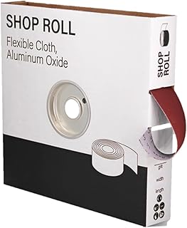 VSM 2" x 50yd (150'), 320 Grit (Extra Fine) Aluminum Oxide Sanding Shop Roll, F-Weight Cotton Cloth Backed Sandpaper Roll for Hand Finishing, Woodworking, Metal Working, Polishing