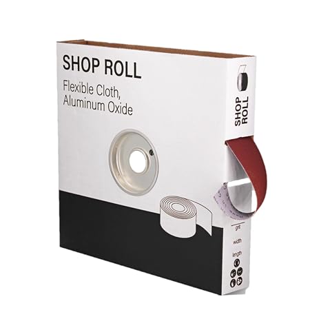VSM 2 x 50yd (150'), 40 Grit (Coarse) Aluminum Oxide Sanding Shop Roll, F-Weight Cotton Cloth Backed Sandpaper Roll for Hand Finishing, Woodworking, Metal Working, Polishing