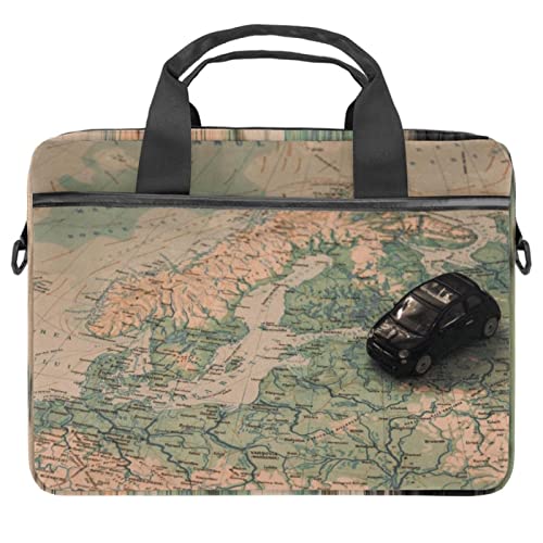 Sacoche pc portable 14.5 pouces contre les rayures motif carte aventure