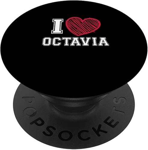 I Heart Octavia First Name I Love Octavia Personalized PopSockets Standard PopGrip