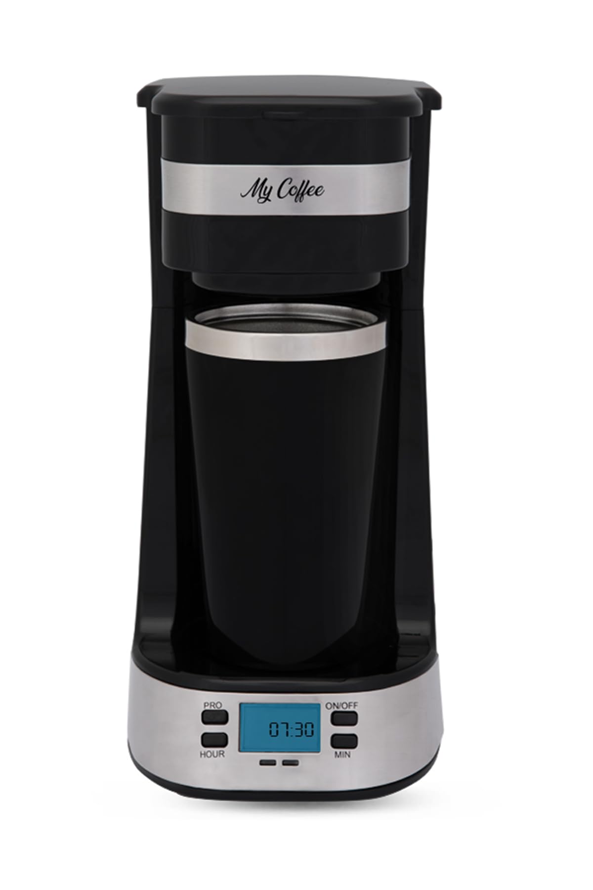Mycoffee Touch MC-107 Çelik Termos Bardaklı, 420ml Kapasiteli, LCD Ekranlı, 750W, Programlanabilir, Otomatik Filtre Kahve Makinesi