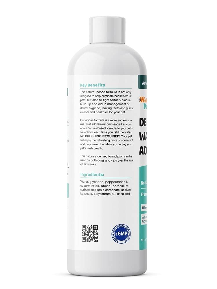 Dental Care Water Additive for Dogs & Cats 2 Pack – No Brush Formula, Oral Hygiene & Fresh Breath, Reduce Plaque and Tartar. 16 FL OZ Each Bottle - image 2