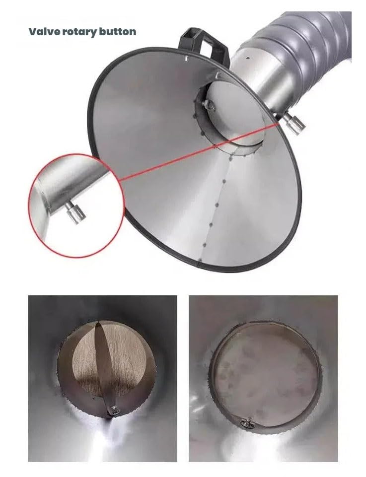 Brazo colector extractor de aire con manguera industrial de 200 mm 3