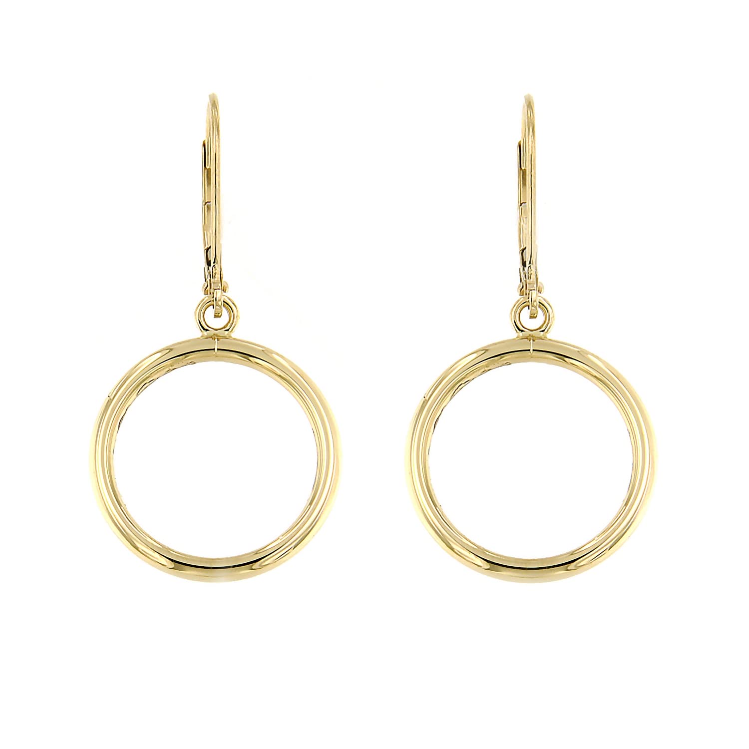 forme di Lucchettaforms of Lucchetta for Women - Necklace or Earrings in Yellow Gold with Braided Circles