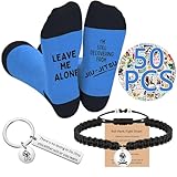 CORNER RUNNER Jiu Jitsu Gifts for Men - 4 Piece Set with BJJ Socks Bracelet Keychain Stickers - Great Gift for Jiu Jitsu Enthusiasts Martial Artists Grapplers