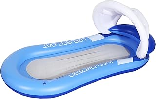 SUPVOX Hamaca Reclinable Flotante Inflable Tumbonas Cama Flotante Inflable Color Naranja
