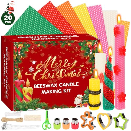 MOMOSTAR 20 Stück Wachsplatten für Kerzen, 20 * 20cm...