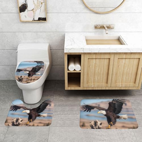 Tapis de bain aigle 3D absorbant pour éviter les sols glissants - 4
