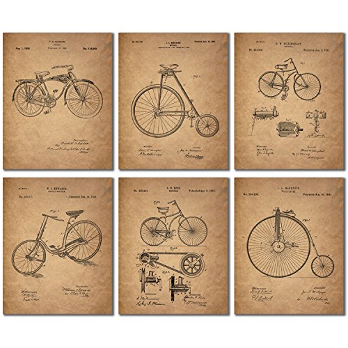 Vintage Bike Wall Art Set