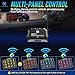 MICTUNING P1s-W 12 Gang RGB Wireless Switch Panel, 328FT 433MHz Remote Range, Up to 4-Panel Sync, Multi-Function Backlit Toggle/Pulsed/Momentary/Strobe Control for Offroad Trucks & Cars, Plug and Play